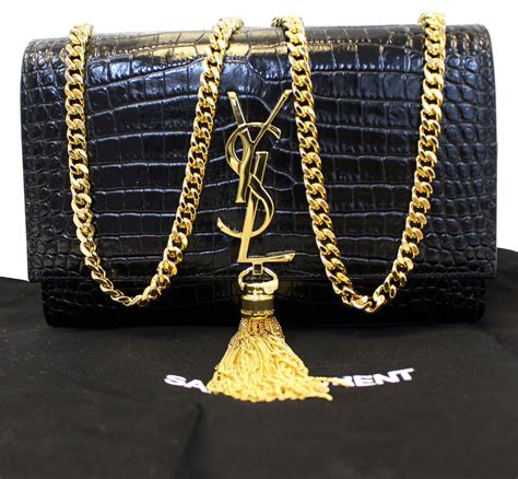 ysl clutch bag size|ysl crocodile clutch.